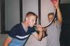 Rekin and Heniu doing beerbongs.